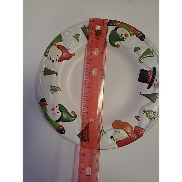 Yankee Candle North Pole Themed Plate for Large Shade Snowman Penguin Polar Bear - Picture 3 of 8